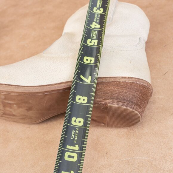 Miz Mooz Women Carlitos Western Cowboy Zip Pull Linen Leather Boots 8.5US EUR39 - Picture 6 of 8